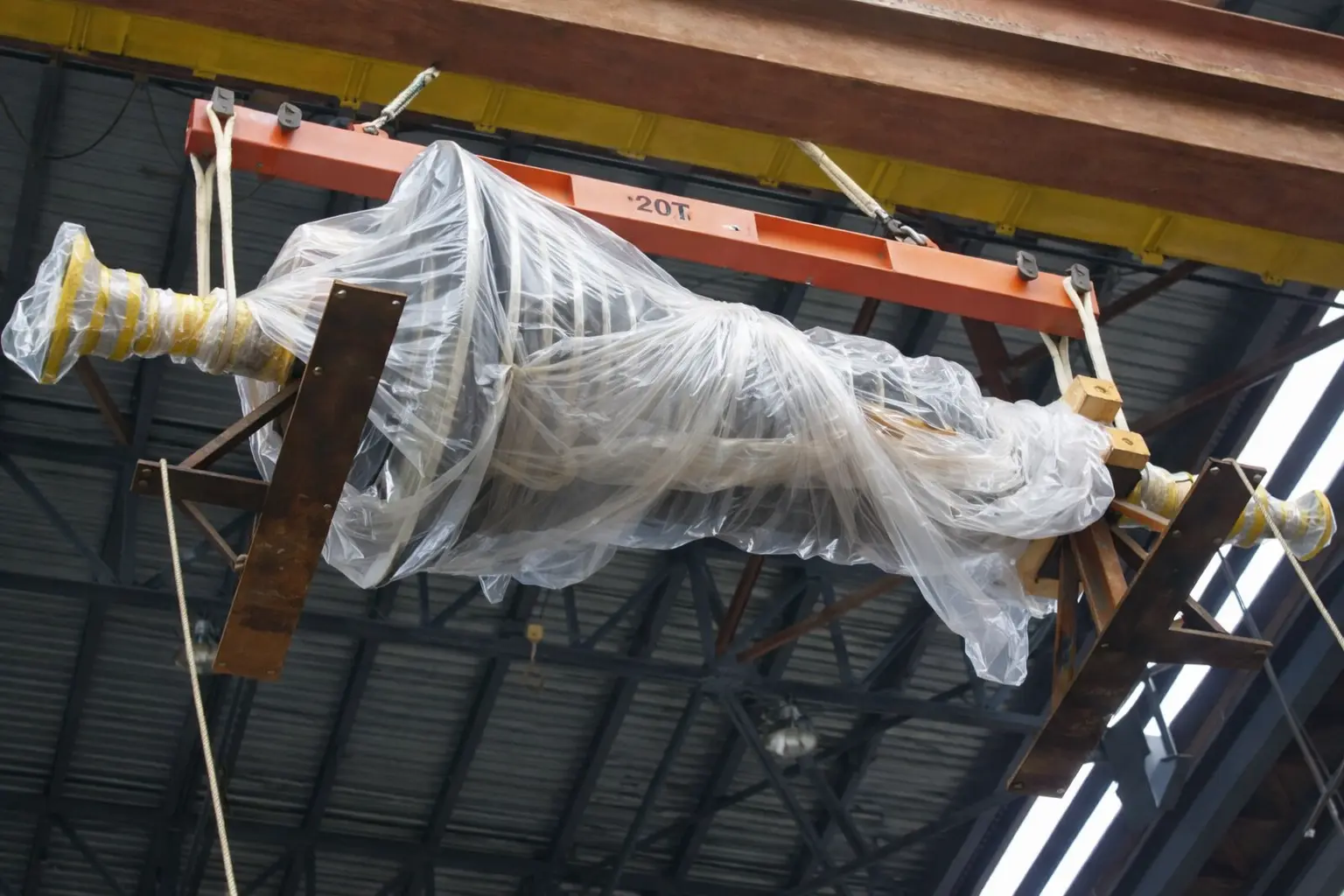 Steam turbine erection and commissioning services with rotor lifting, alignment and onsite installation support